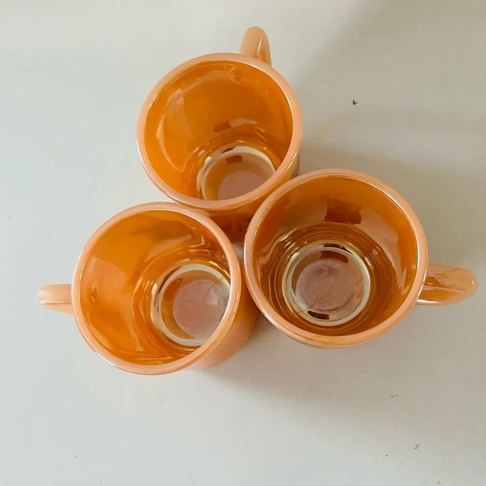 Fire King Orange Mugs Set of 3 - Picture 5 of 13